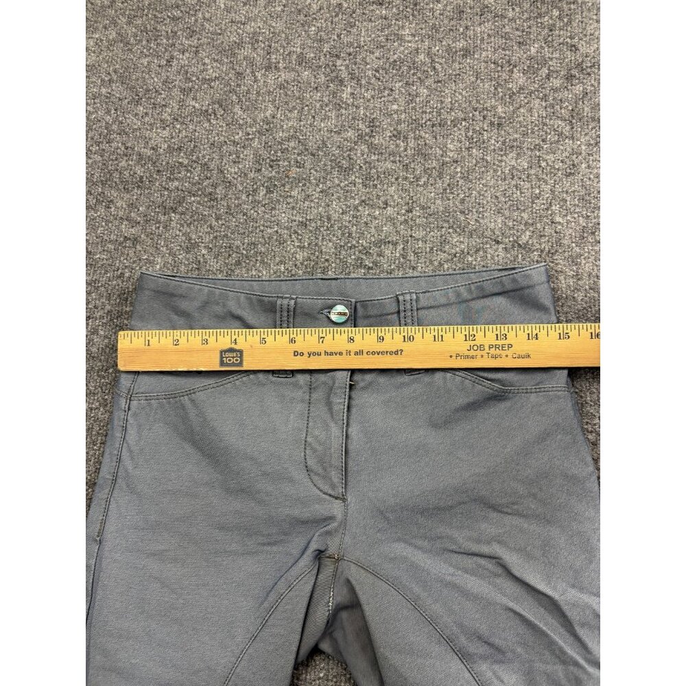 Animo Pants Womens Medium Gray Riding Breeches Silicone Knee Grip Made Italy - Picture 3 of 9
